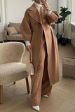 Elegant Solid Turndown Collar Outerwear(8 Colors)
