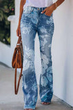 Casual Floral Pocket Regular Denim Jeans(9 Colors)