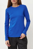 Casual Simplicity Solid O Neck Tops