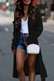 Chicindress Long Sleeve Lapel Solid Trench Coat