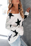 Chicindress Cute Star V Neck Loose Sweater