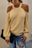 Chicindress Solid Off-shoulder Knitted Sweater