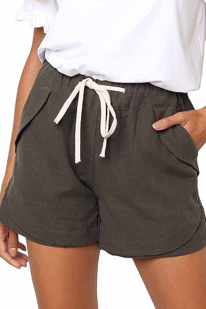 Chicindress Adjustable Waist Cotton Casual Shorts