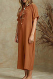 Casual Solid Turndown Collar Loose Jumpsuits(3 Colors)