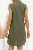 Casual Solid Turndown Collar Irregular Dresses(4 Colors)