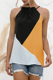 Fashion Sweet Solid Patchwork Halter Tops(4 Colors)