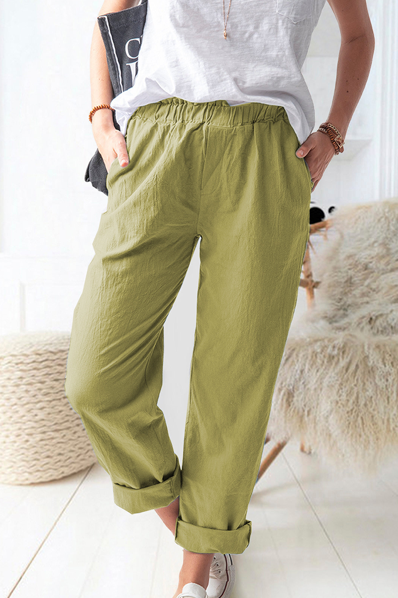 Casual Solid Basic Straight Solid Color Bottoms(9 Colors)