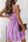 Fashion Street Solid V Neck Irregular Dress Dresses(6 Colors)