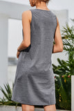 Casual Solid Patchwork O Neck A Line Dresses(5 Colors)