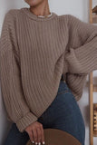 Casual Solid Patchwork O Neck Sweater(5 Colors)