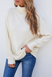 Casual Solid Patchwork Turtleneck Sweaters(4 Colors)