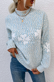 Casual Snowflakes Basic Half A Turtleneck Sweaters(5 Colors)
