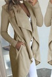 Casual Solid Patchwork Turndown Collar Outerwear(6 Colors)