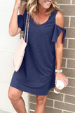 Casual Solid O Neck Straight Dresses(4 Colors)