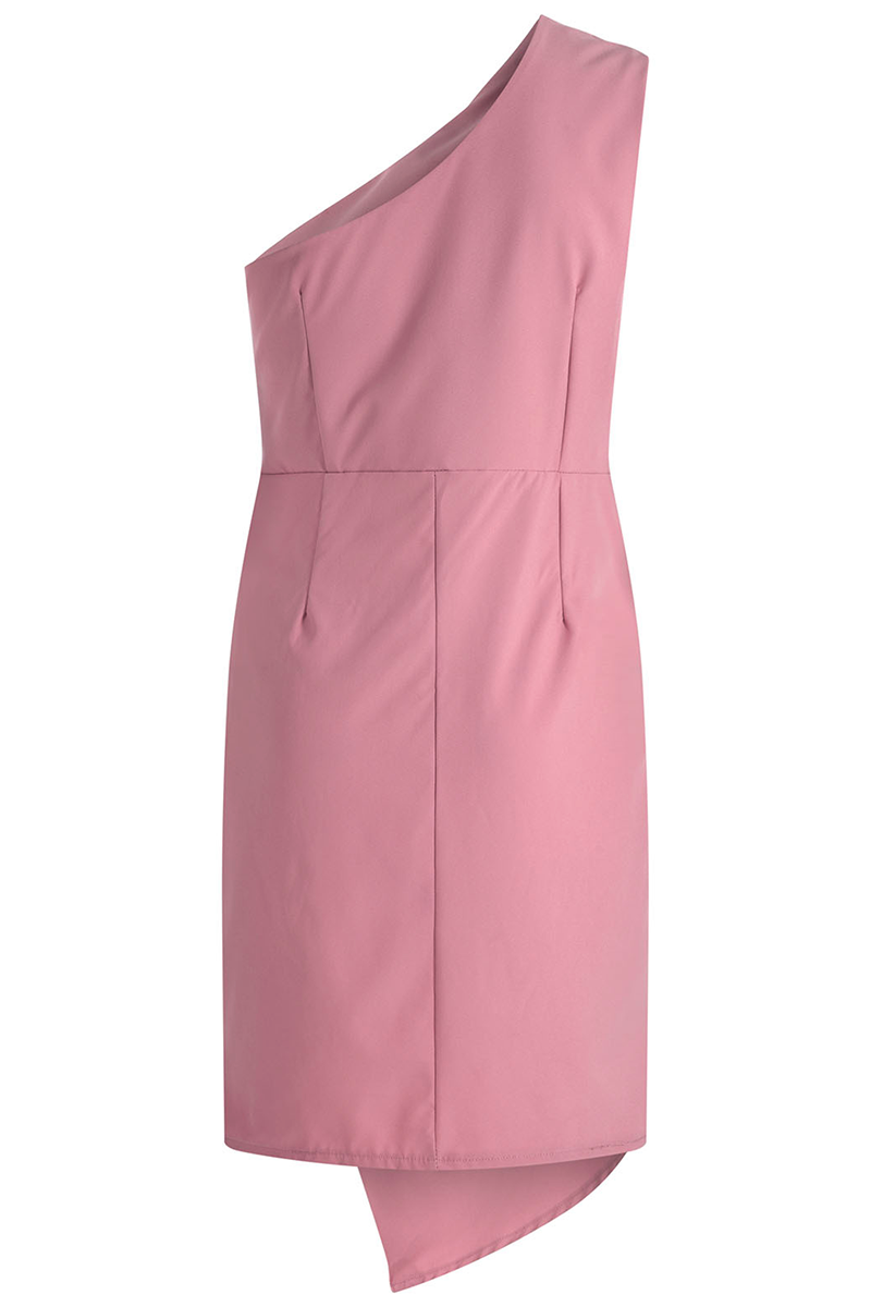 Casual Solid One Shoulder Irregular Dress Dresses(5 Colors) – chicindress