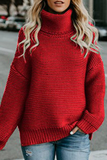 Fashion Solid Patchwork Turtleneck Sweaters(7 Colors)