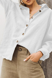Casual Solid Patchwork Turndown Collar Blouses(5 Colors)