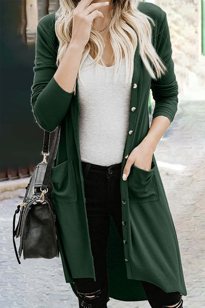 Casual Solid Patchwork Cardigan Collar Outerwear(8 Colors)