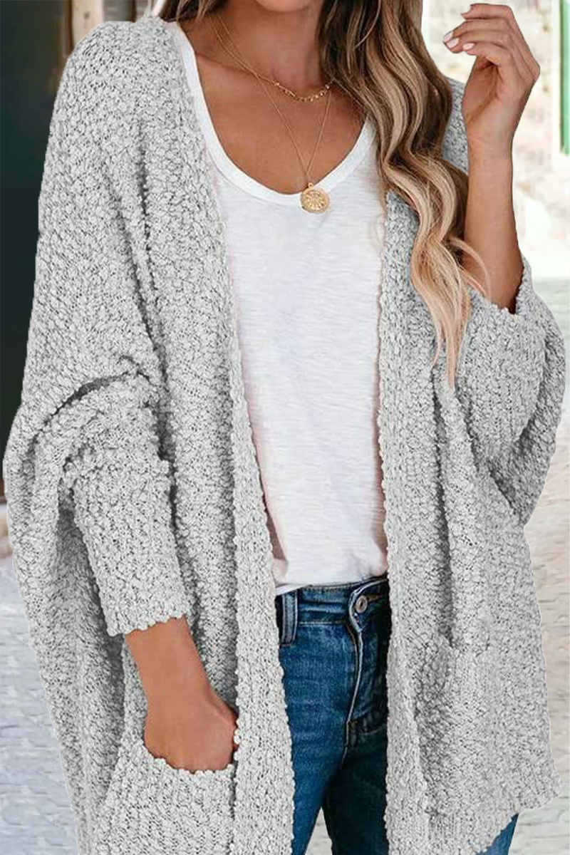 Casual Daily Solid Doll Sleeve Cardigan(5 Colors)