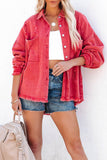 Fashion Solid Ripped Make Old Turndown Collar Long Sleeve Loose Denim Jacket(5 Colors)