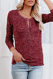 Casual Elegant Solid Buttons V Neck Tops(4 Colors)
