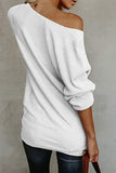 Casual Solid Color Off the Shoulder Sweaters(5 Colros)