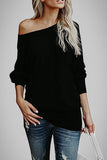 Casual Solid Color Off the Shoulder Sweaters(5 Colros)