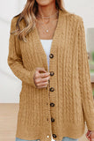 Casual Solid Buttons V Neck Cardigans(5 Colors)