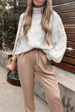 Casual Street Solid Color Turtleneck Sweaters(5 Colors)