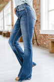 Casual Patchwork Make Old Boot Cut Denim Jeans