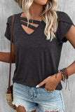 Casual Simplicity Solid Solid Color V Neck T-Shirts