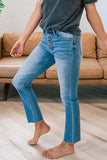 Casual Street Color Block Make Old Mid Waist Skinny Denim Jeans