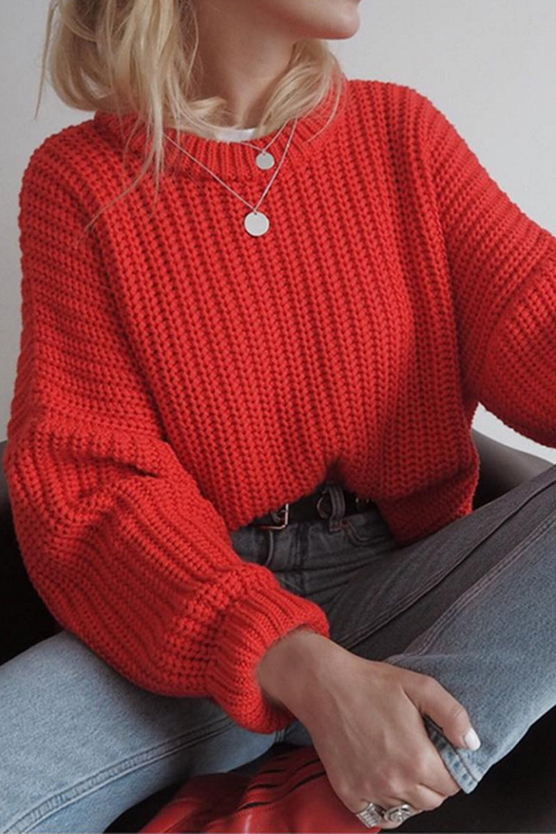 Casual Solid O Neck Tops