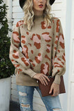 Chicindress Turtleneck Loose Leopard Sweater