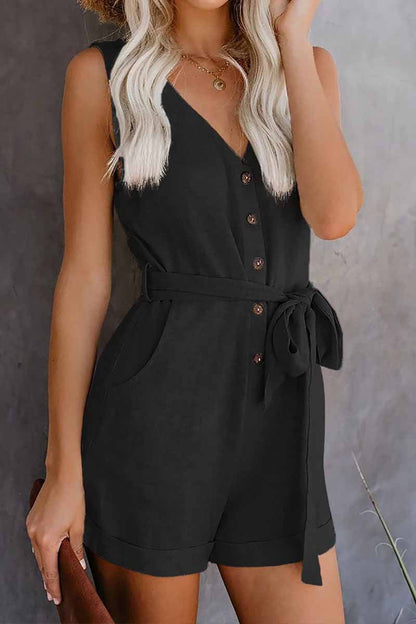 Chicindress Summer Leisure V-neck Bow Rompers