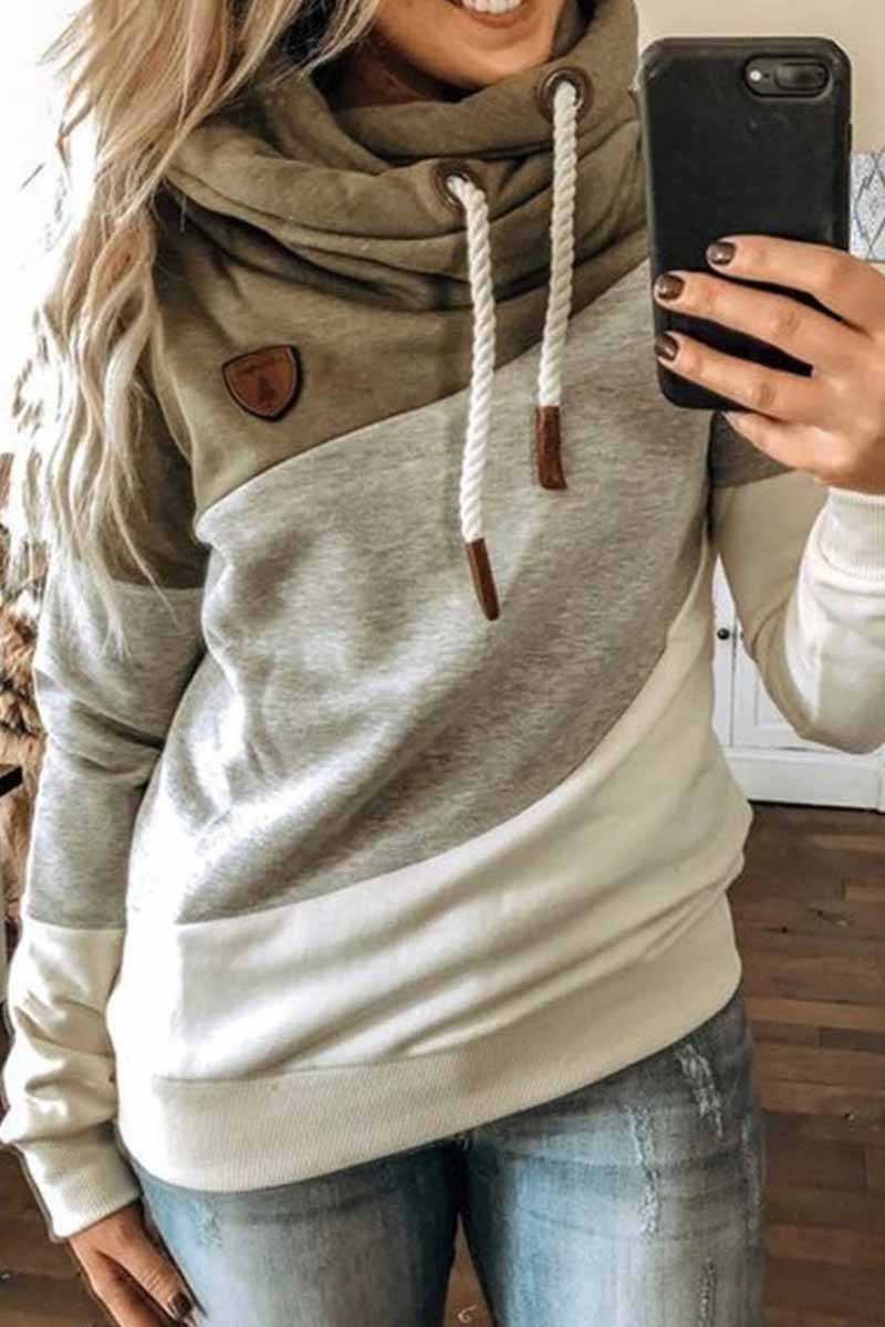Chicindress Hooded Loose Splicing Top(5 Colors)