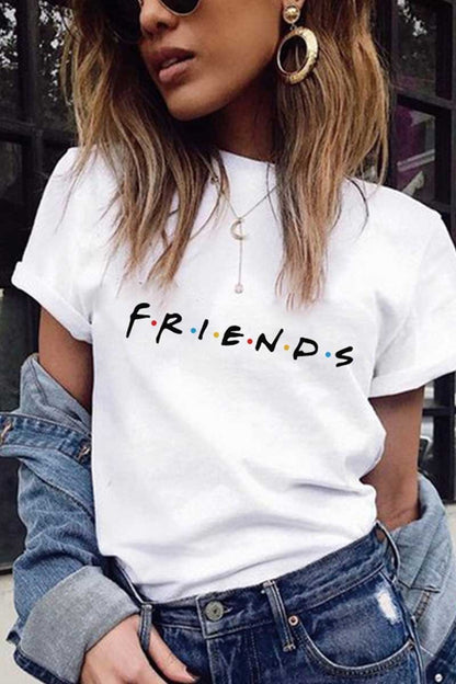 Chicindress colorful letters print T-shirt