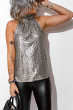 Chicindress Halter Sexy Sequined Vest Tops(3 colors)