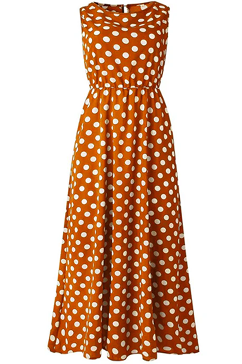 Chicindress Polka Dot Round Neck Dress (5 Colors)