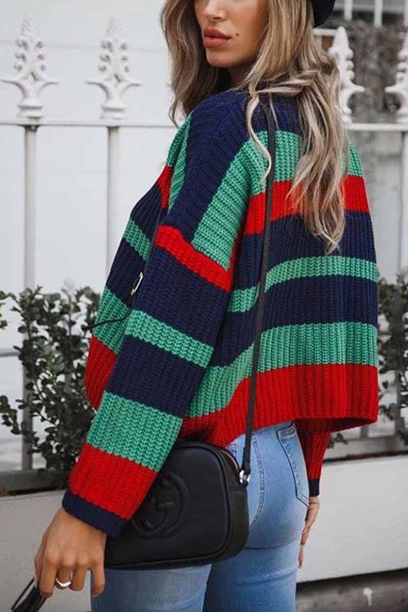 Chicindress Round Neck Loose Knit Sweater