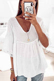 Chicindress Lace Stitching Five-Point Sleeve Shirt