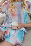 Chicindress Tie-dye Round Neck Two-Pieces Set