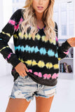Chicindress Color Striped Print Casual Hoodie