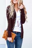 Chicindress Long Sleeves Buttons Design Cardigan Tops(7 Colors)