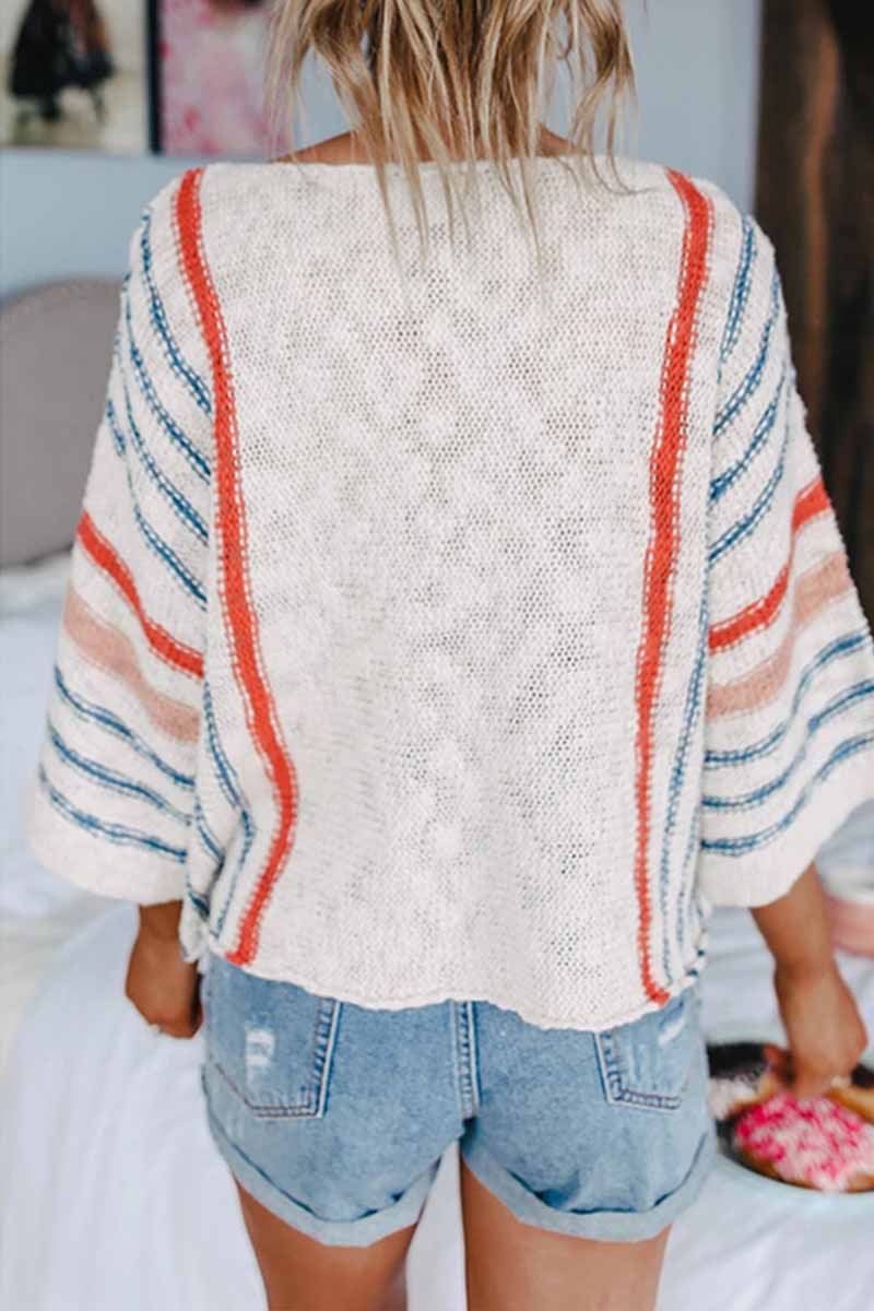 Chicindress Striped Colorblock Sweater