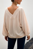 Chicindress Loose Knitting Pocket Pullover Dew-Shoulder Tops(2 Colors)