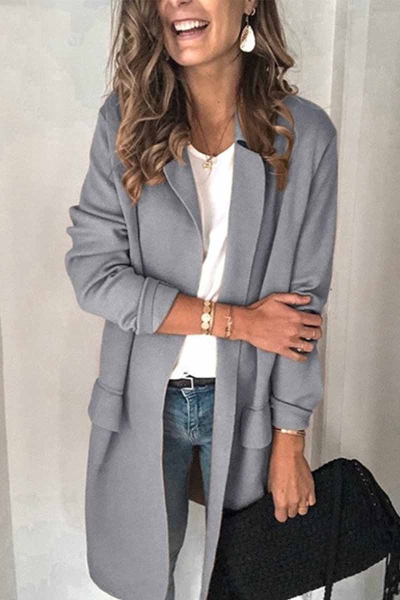 Chicindress Casual Solid Color Long Sleeve blazer(6 Colors)