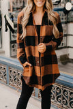 Chicindress Casual Loose And Versatile Contrasting Plaid Button Tops