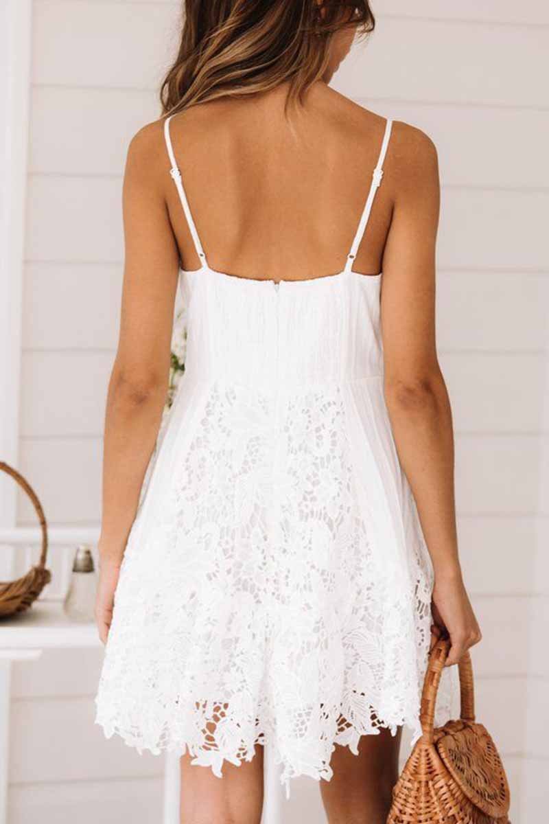 Chicindress Sexy Lace Sling Halter Mini Dresses