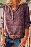 Chicindress Vintage V-Neck Button Print Shirt(3 Colors)
